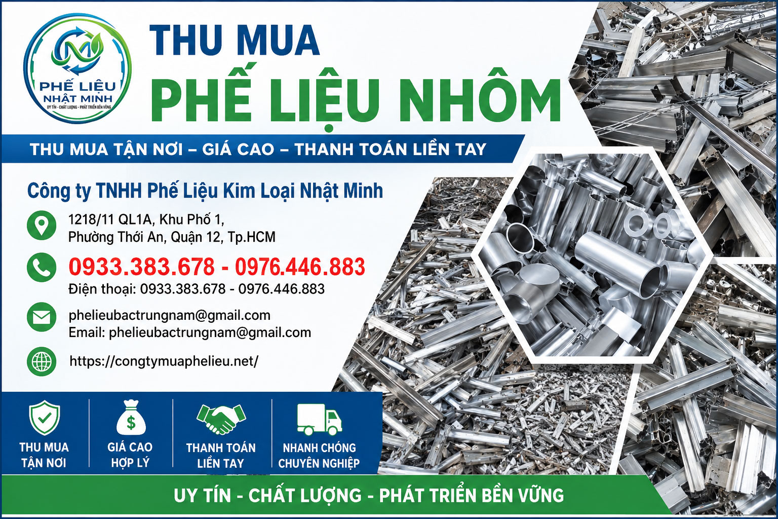 Thu mua phế liệu nhôm tại Nhật Minh